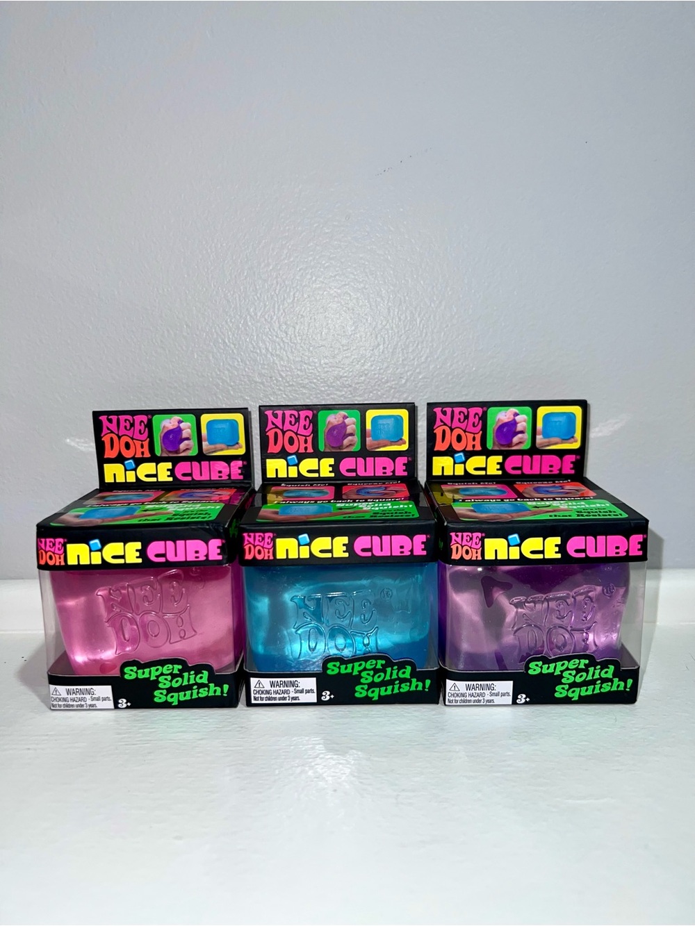 Authentic 3 NeeDoh Nice Cube Super Solid Squish